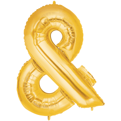 Megaloon Ampersand Gold Foil Balloon