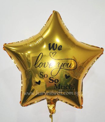 Custom Print on Star HBD Customized Balloon Singapore
