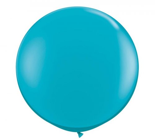 Tropical Teal Jumbo Round Shape Helium Latex Balloon