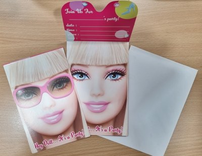 Barbie Party Invitation Card Singapore