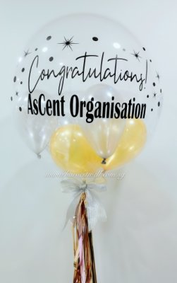 Customised Congrats w Starburst Bubble Balloon Singapore