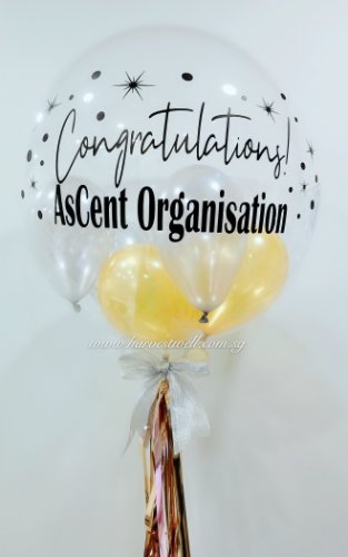 Customised Congrats w Starburst Bubble Balloon