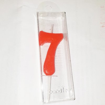 Red Number 7 Birthday Candle Singapore