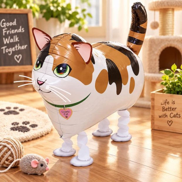 Calico Cat Walking Pet Animal Balloon Singapore