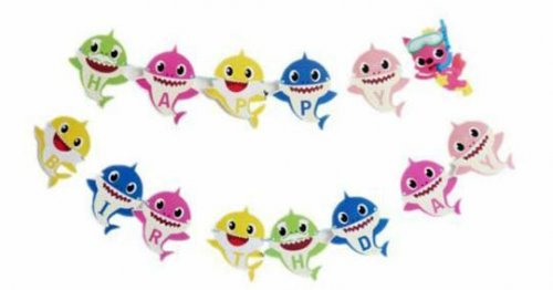 Baby Shark Happy Birthday Jointed Banner