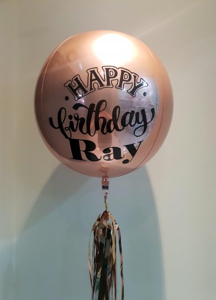 Customize Happy Birthday Outline ORBZ Balloon