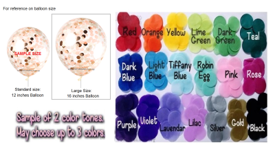 Confetti Helium Latex Balloon (Customise) size: 16" Singapore