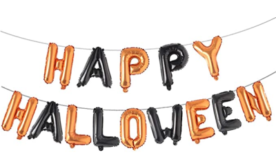 HAPPY HALLOWEEN Orange Black Mini Letter Foil Balloons Singapore