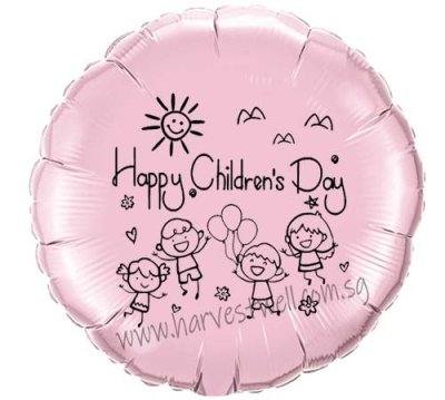 Customised Print Happy Children's Day on Foil Balloon Singapore