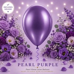 Pearl Purple Helium Latex Balloon
