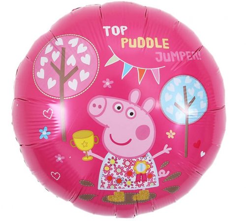 Peppa Pig Puddle Jumper Pink Mylar Balloon
