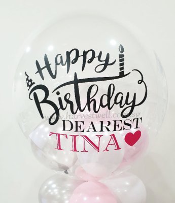 Customised Dearest Birthday Bubble Balloon Singapore