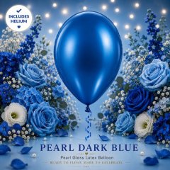 Pearl Dark Blue Helium Latex Balloon