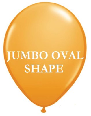 Orange Jumbo Oval Shape Helium Latex Balloon Singapore