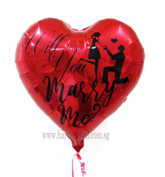 Personalize Heart Shape Love Balloon Singapore