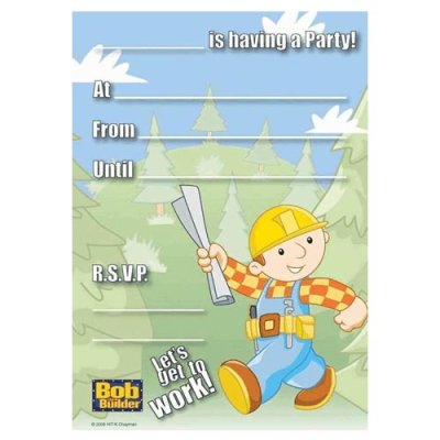 Bob The Builder Party Invitations Singapore