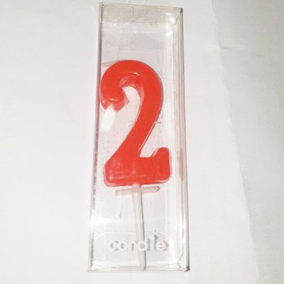 Red Number 2 Birthday Candle Singapore