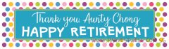 Bright Polka Dots Blue Customized Banner
