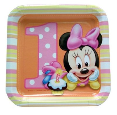 Minnie Mouse 1st Birthday Dessert Plates Singapore