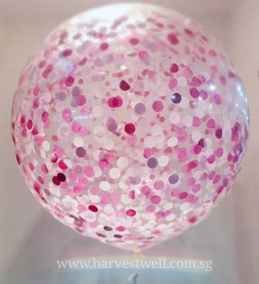 Sakura Tone Confetti Jumbo Helium Latex Balloon Singapore