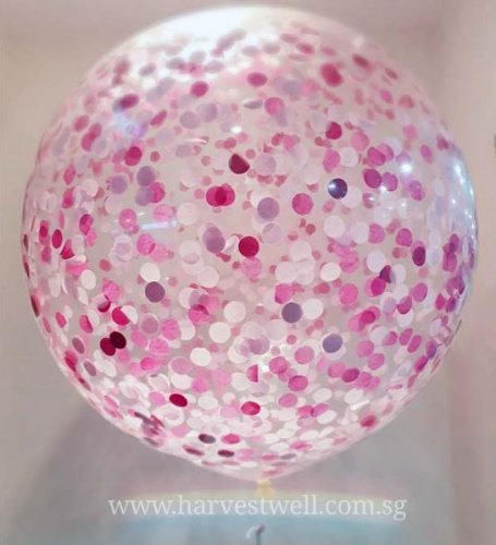 Sakura Tone Confetti Jumbo Helium Latex Balloon