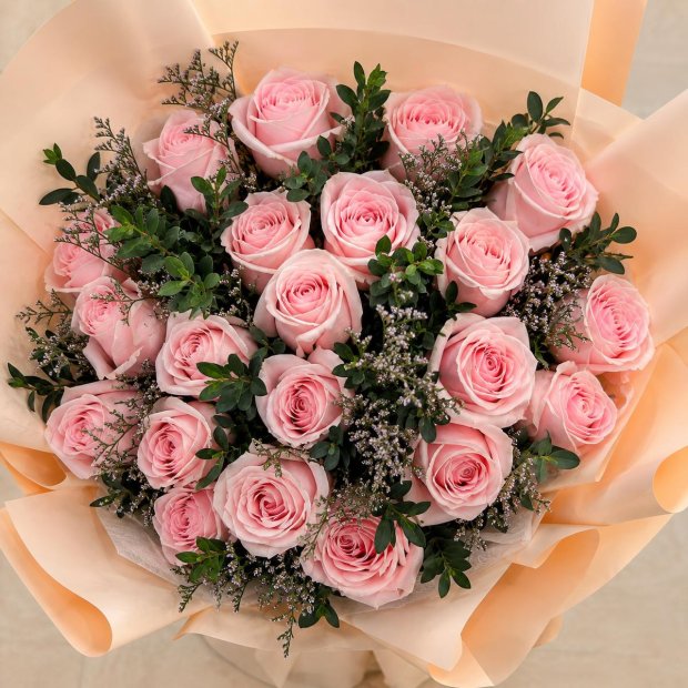Sweet Romance Pink Roses Singapore