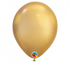 Chrome Gold Helium Latex Balloon