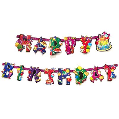 Happy Birthday Food Party Jointed Banner Singapore
