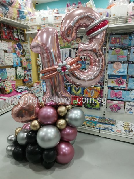 Number Organic Balloon Centerpiece Singapore
