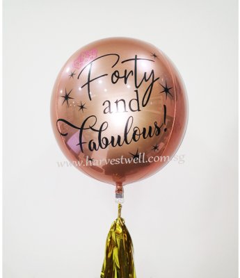 Customize Forty and Fabulous ORBZ Balloon Singapore