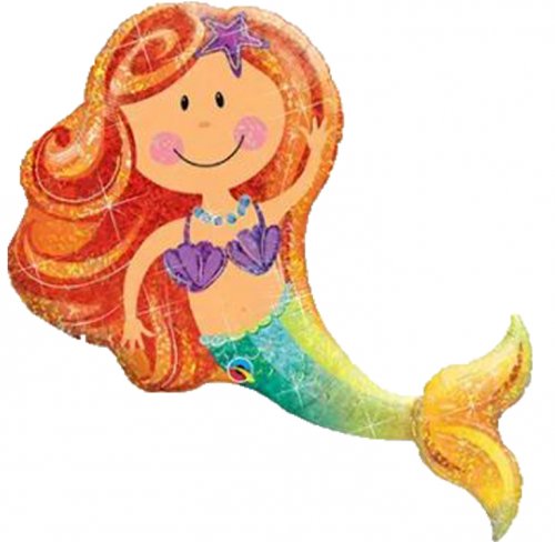 Merry Mermaid Super Shape Mylar Balloon