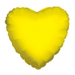 Citrine Yellow Heart Shape Mylar Balloon