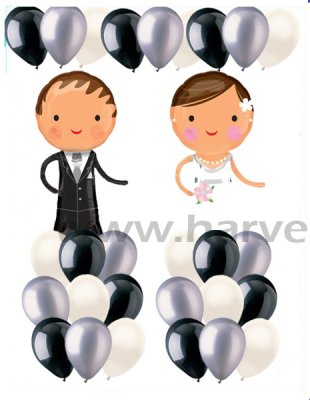Bride and Groom Balloon Value Package Singapore
