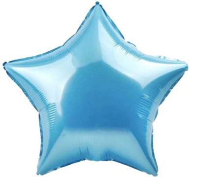 Light Blue Star Shape Mylar Balloon Singapore