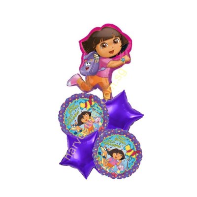 Happy Birthday Dora the Explorer Balloon Bouquet Singapore