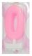 Pink Number 0 Birthday Candle