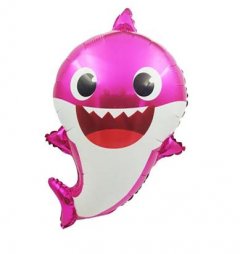 Baby Shark Magenta JR Shape Mylar Balloon