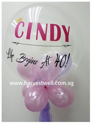Customised Milestone Bubble Balloon Singapore