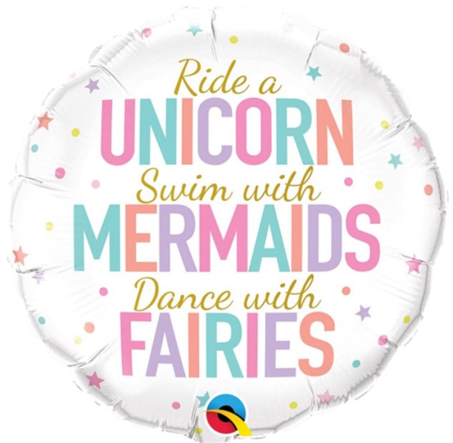 Unicorn Mermaids Fairies Mylar Balloon Singapore