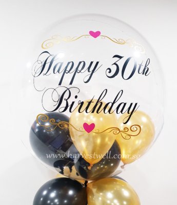 Customised Elegant Birthday Age Bubble Balloon Singapore