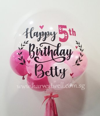 Birthday Ivy Vines Customize Bubble Balloon Singapore