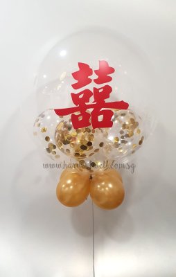 Customized Bubble Balloon With Confetti Insider Singapore