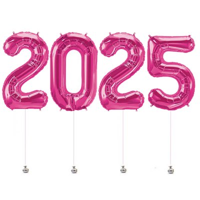 New Year 2025 Megaloon Pink Foil Balloon Singapore