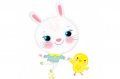 Woodland Animal Bunny and Chick Super Shape Mylar Balloon