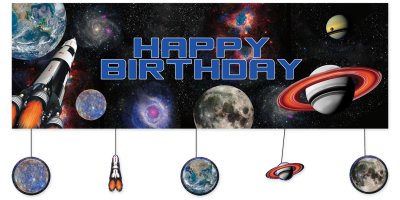 SPACE BLAST BIRTHDAY BANNER Singapore