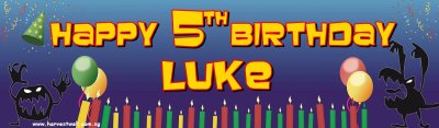 Little Monster Birthday Party Customized Banner Singapore