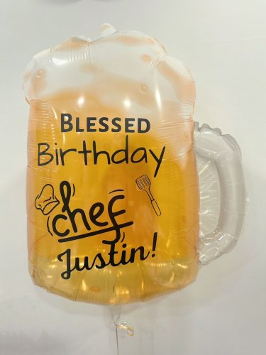 Beer Mug Birthday Chef Customised Balloon