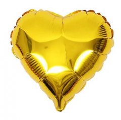 Shining Gold Heart Shape Mylar Balloon