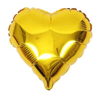 Gold Heart Shape Mylar Balloon Singapore