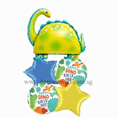 Dinosaur Brontosaurus Birthday Balloon Bouquet Singapore